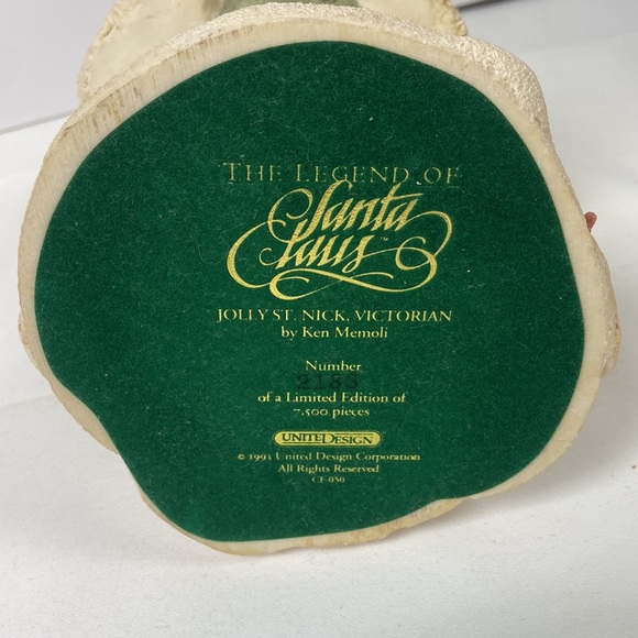 THE LEGEND OF Santa Claus "JOLLY ST NICK VICTORIAN" KEN MEMOLI 1993 UNITED DESIG - Picture 7 of 9